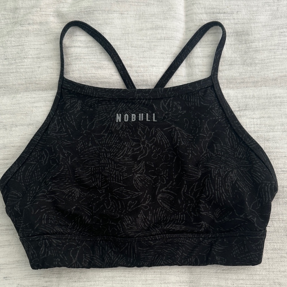 NOBULL Women's Black Patterned Sports Bra